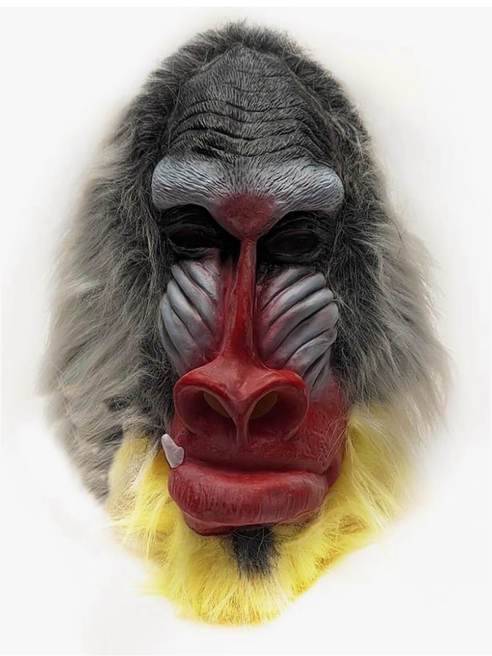 Furry Mandrill Baboon Head Full Face Ape Mask Adult Movie Props Scary Gorilla Ha